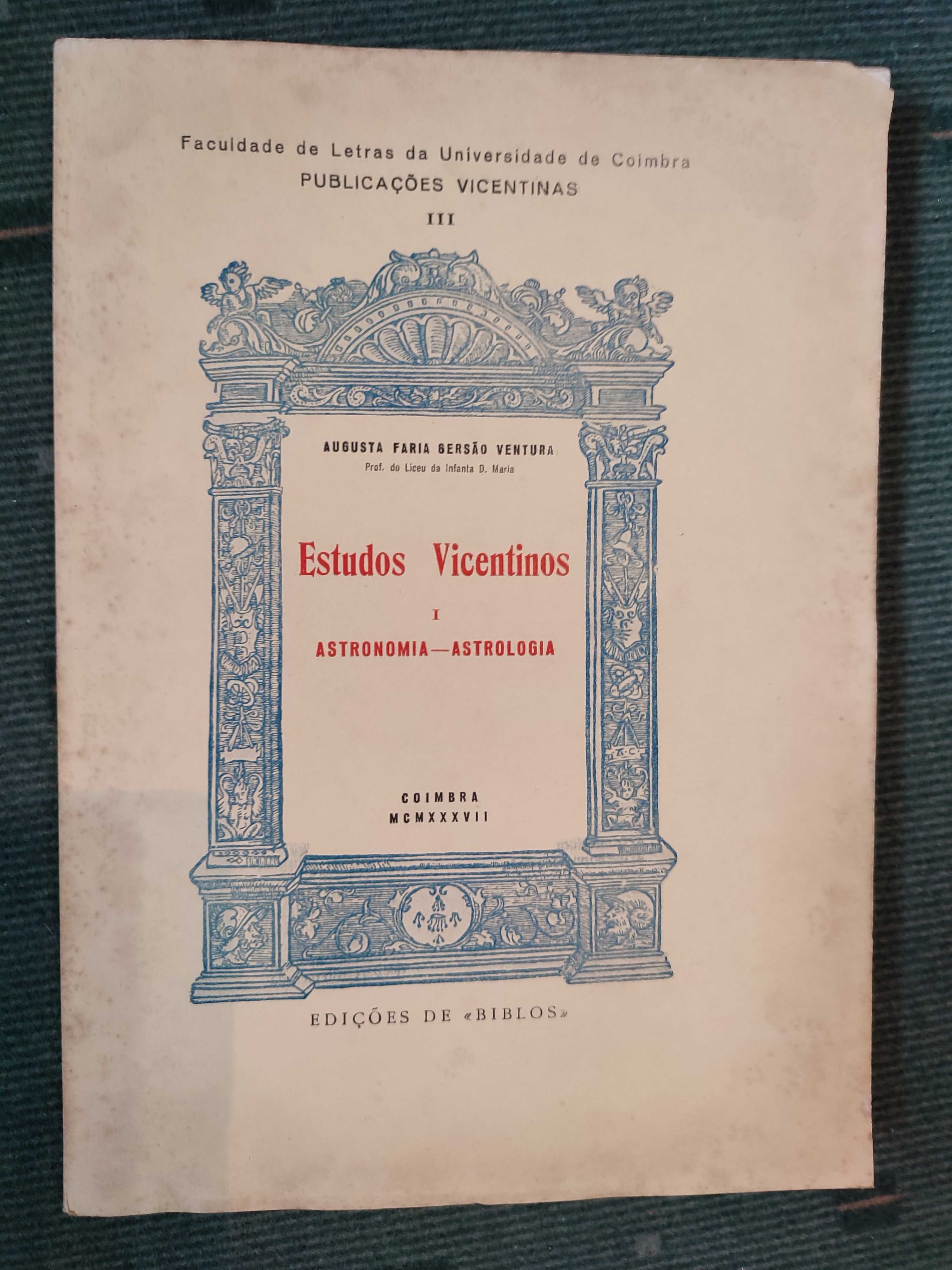 Estudos Vicentinos I - Astronomia-astrologia - 1937