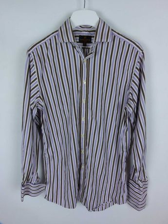 Simon Carter elegancka koszula w paski / M - 15,5