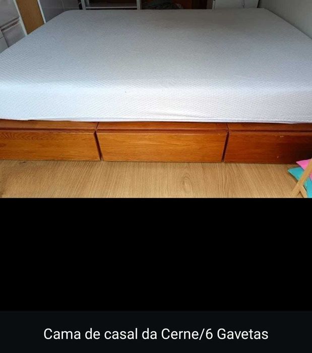 cama cerne em madeira maciça usado mas em estado impecável