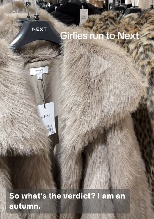 Next futerko futrzana kurtka  nowa s futro taupe bezowe brazowe