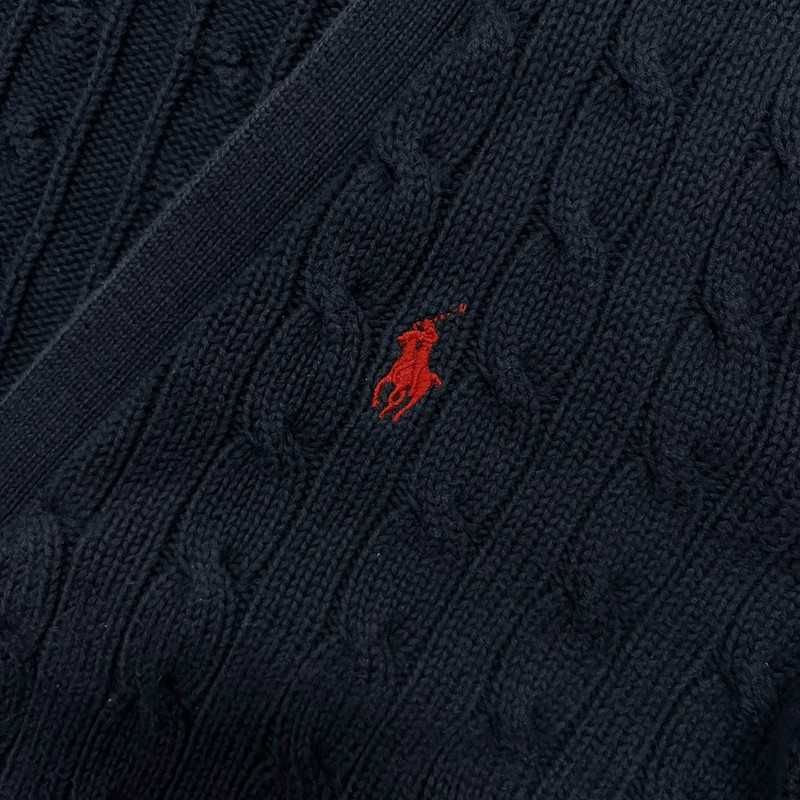 Sweter Warkocz Ralph Lauren Cable Knit Kardigan Trendy Y2K Style