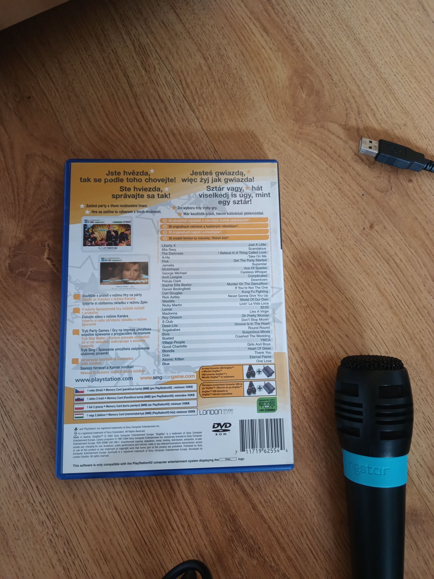 Singstar mikrofony + gra PlayStation 2