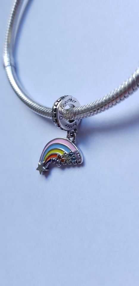 charms zawieszka srebro 925 tęcza