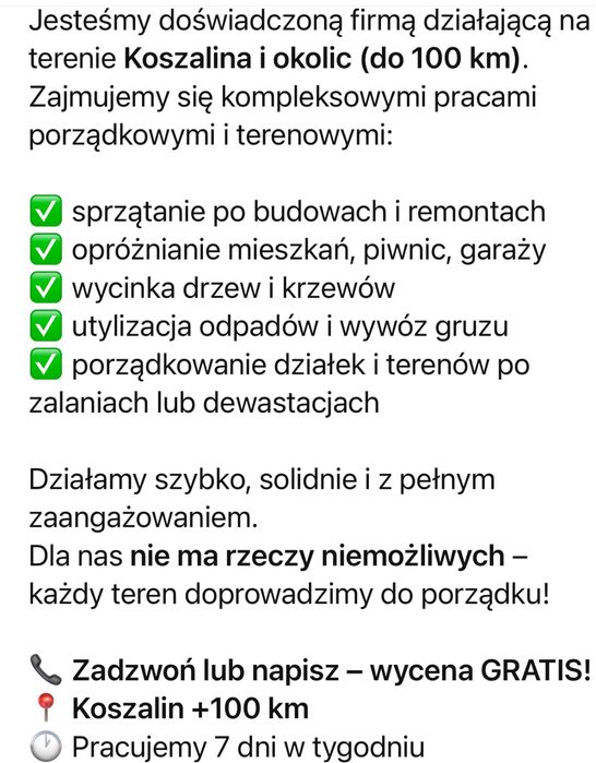 Sprzątanie Budowy Posesji Domów Garaży Utylizacja