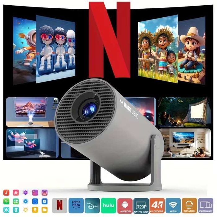 Projetor Android Magcubic HY300Pro - Suporta iOS Android e USB