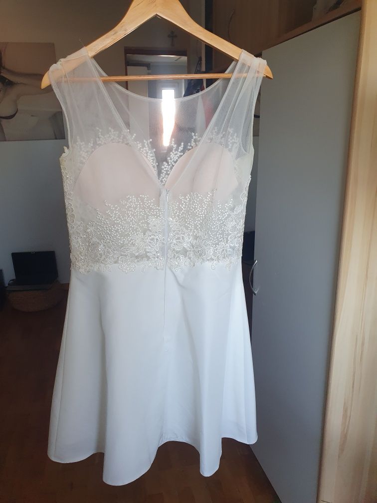 Suknia šlubna Marry Me 40 długa i krótka