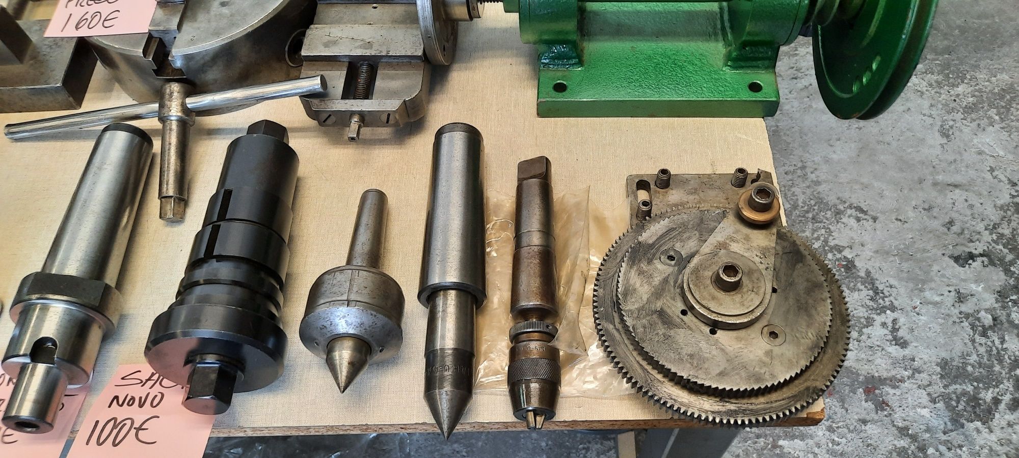 Material para metalomecânica, pinças para torno ou fresadora  etc