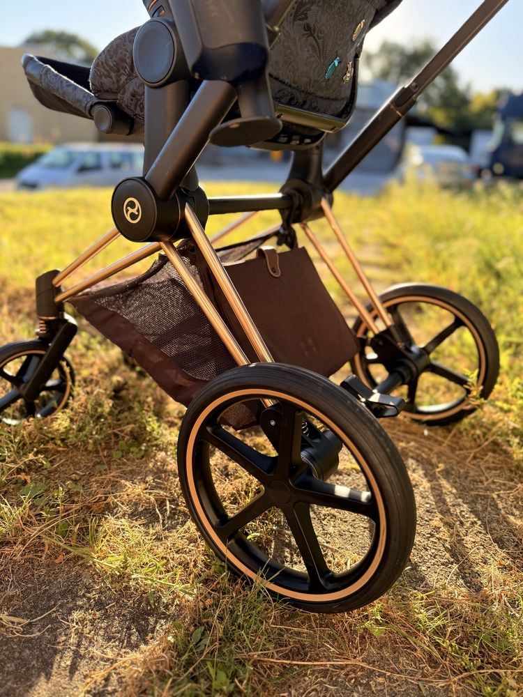 Cybex Priam 2.0 gold 3w1 z cloud T-i size+ baza i fotelik sirona Z