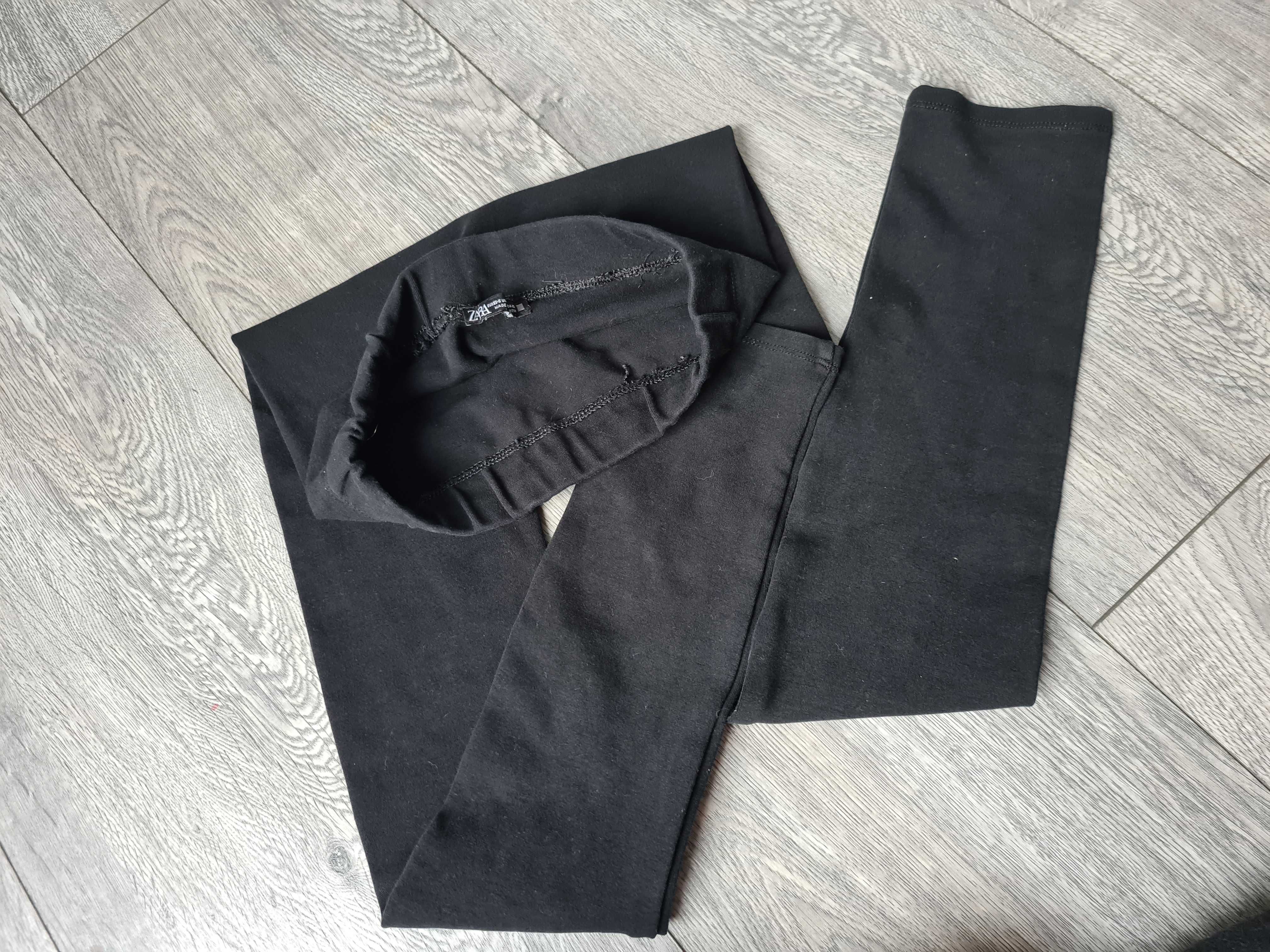 Zara XS / 34 legginsy getry grube czarne