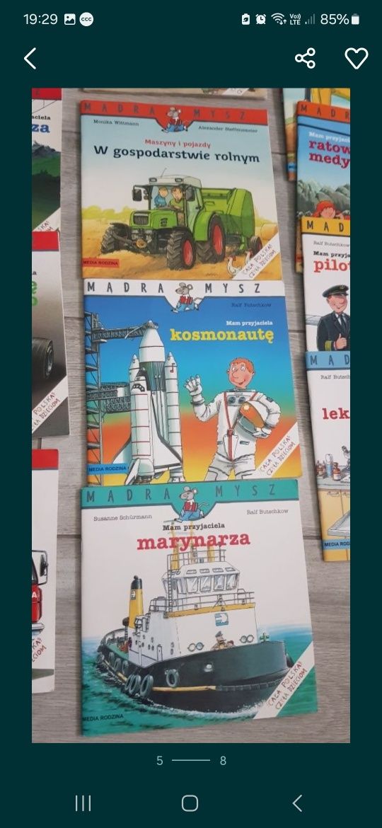 Biblioteczka madra mysz ksiazeczki w teczce zestaw