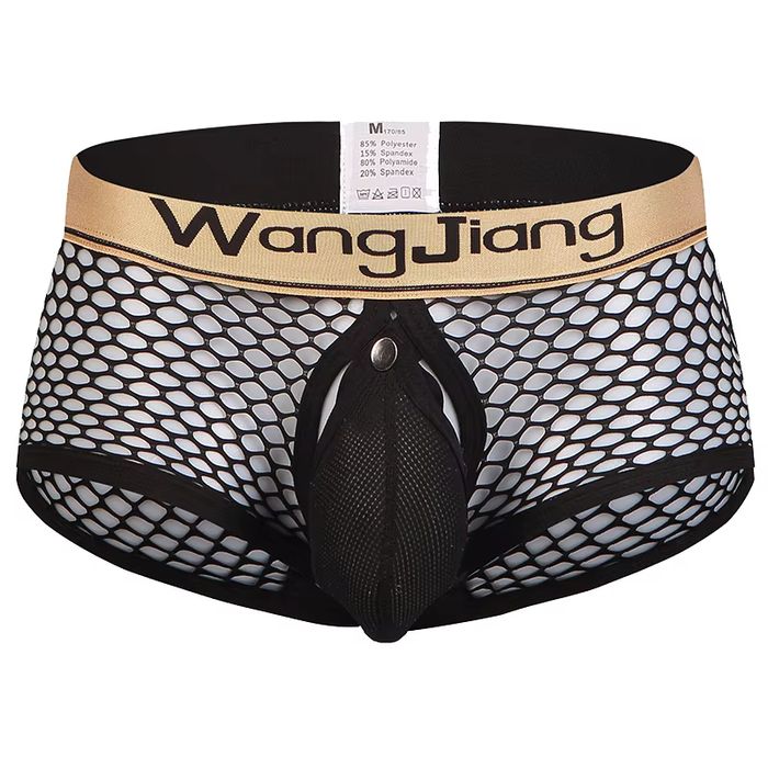 Męskie Siateczkowe Bokserki Jockstrap Otwarte z Przodu i z Tyłu - L