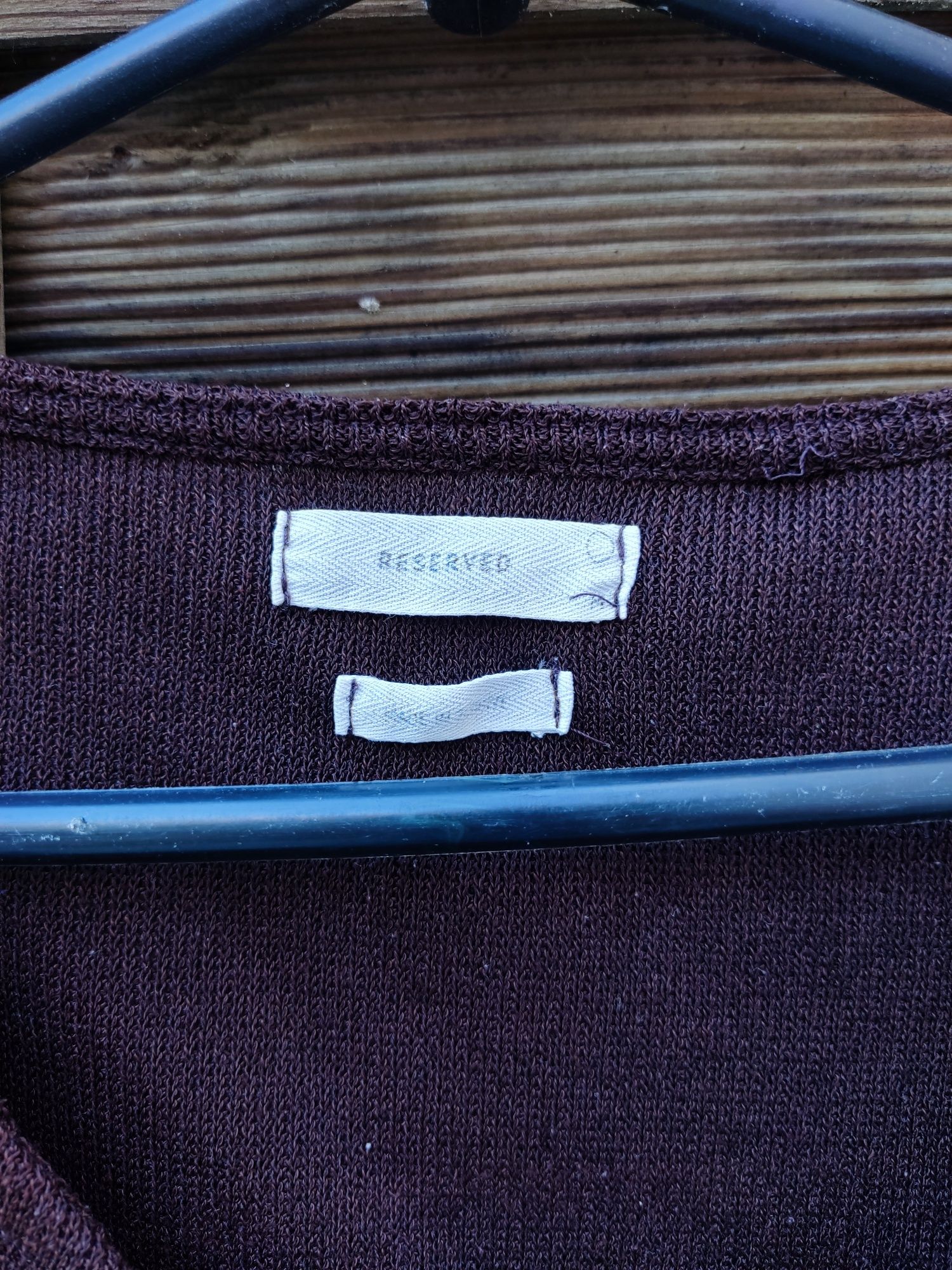 Koszulka crop top Reserved damska rozmiar M brązowa