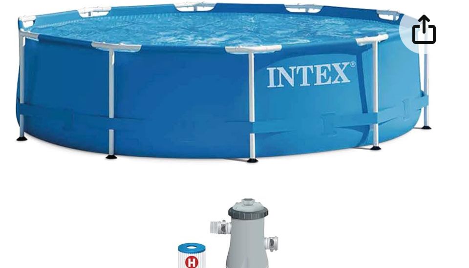 Piscina redonda metal frame intex 366x76 cm 6503 litros + bomba