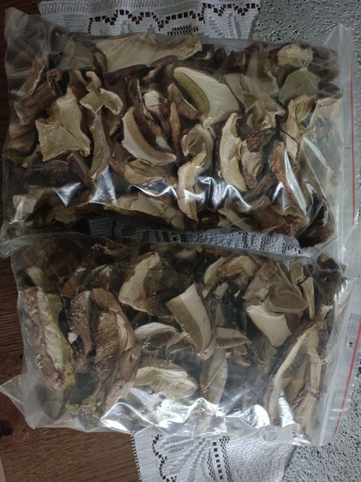 Grzyby suszone pakowane