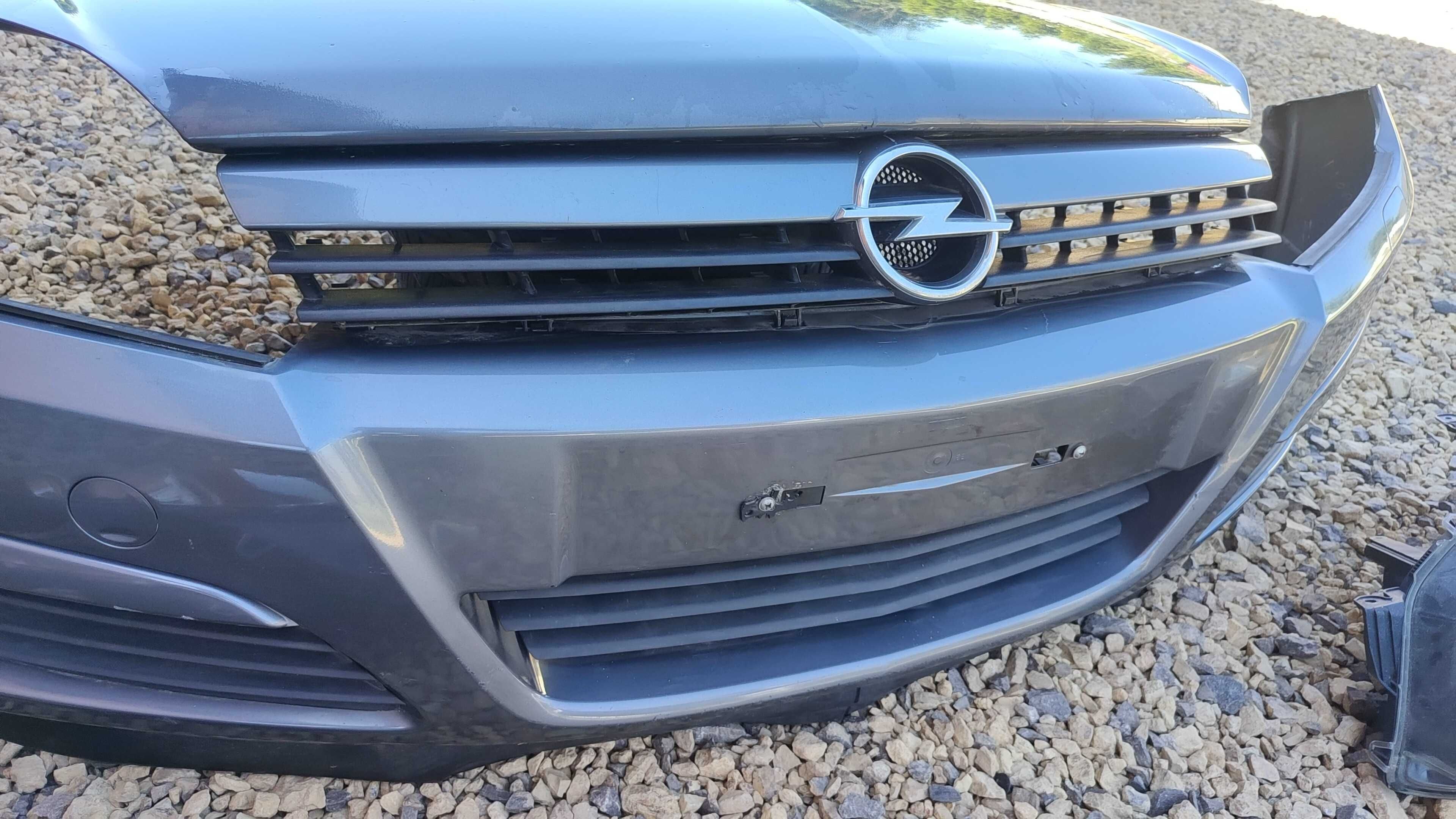 Przód Maska Zderzak lampy Opel Astra H 04-12.r Szary Z155