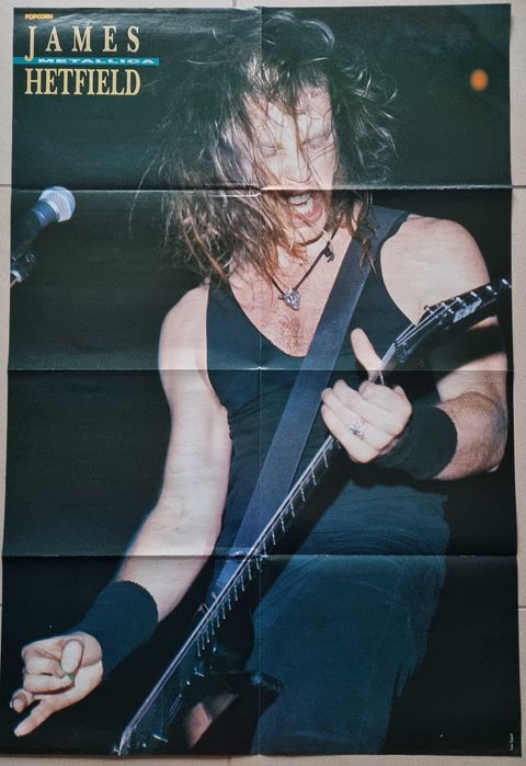 2 plakaty Metallica lata 80/90: James Hetfield (XXL), cały zespół