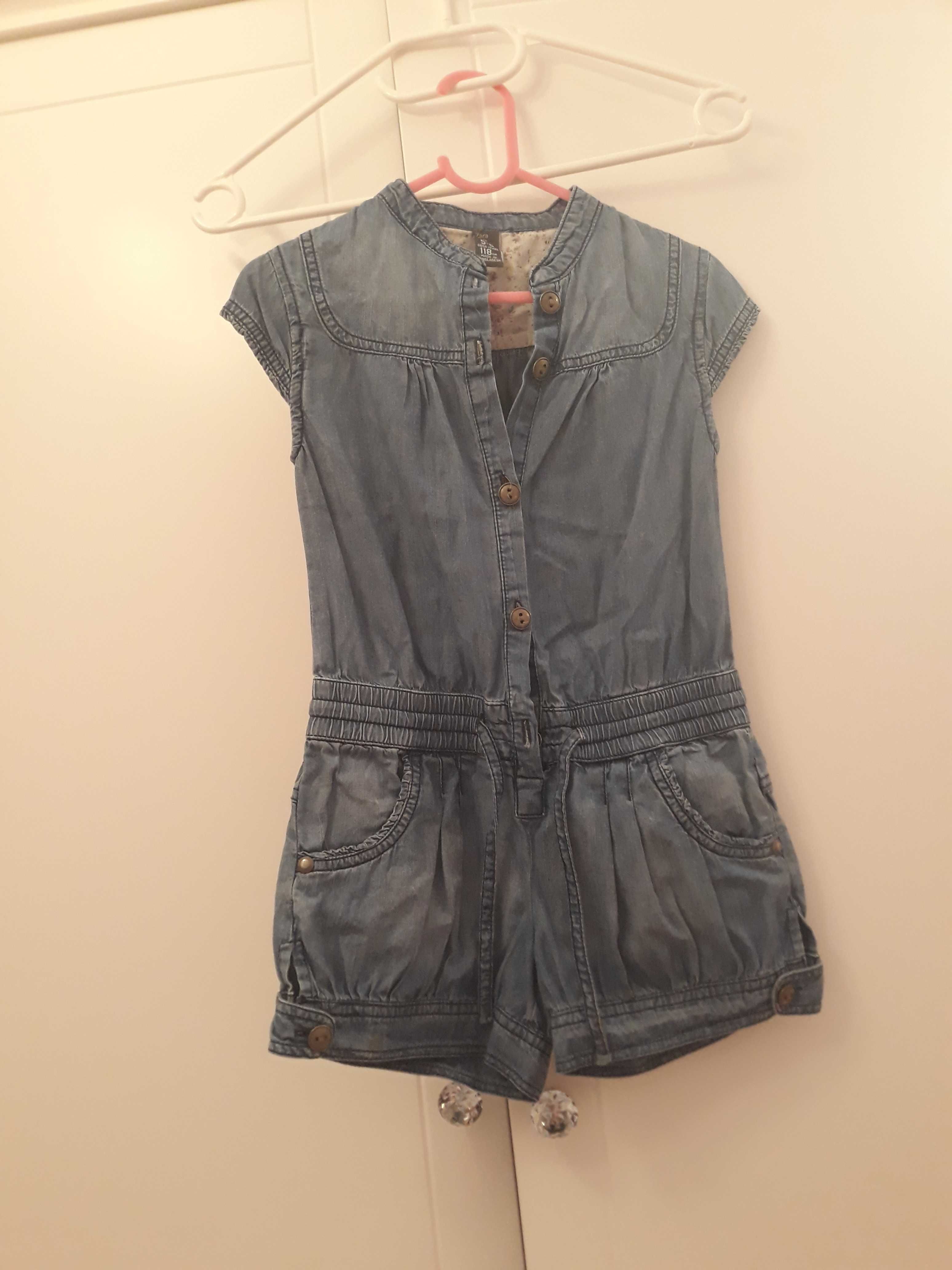 Jeans kombinezon Zara Kids dla dziewczynki r. 118