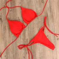 Nowe czerwone bikini strój kąpielowy stringi S