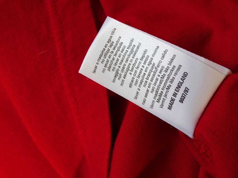 Vintage Retro T-Shirt Burberry Burberrys Czerwony L