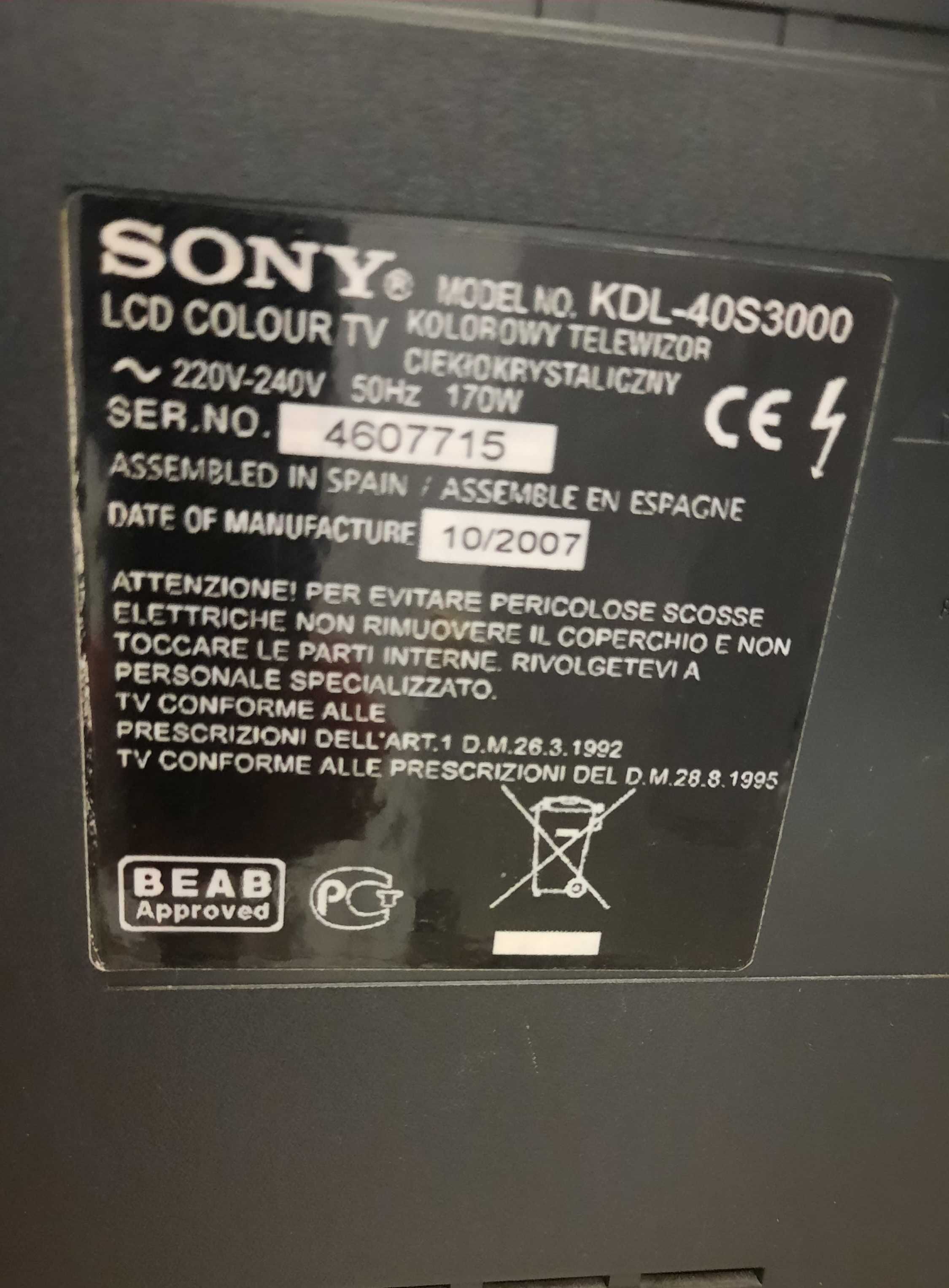 Telewizor SONY KDL-40S3000