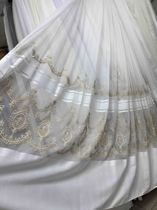 10м тюлю Бамбук льон