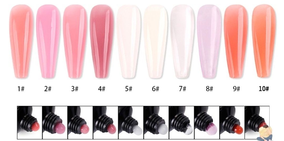 Nowy żel do przedłużania paznokci monja 007 manicure pielęgnacja pedi