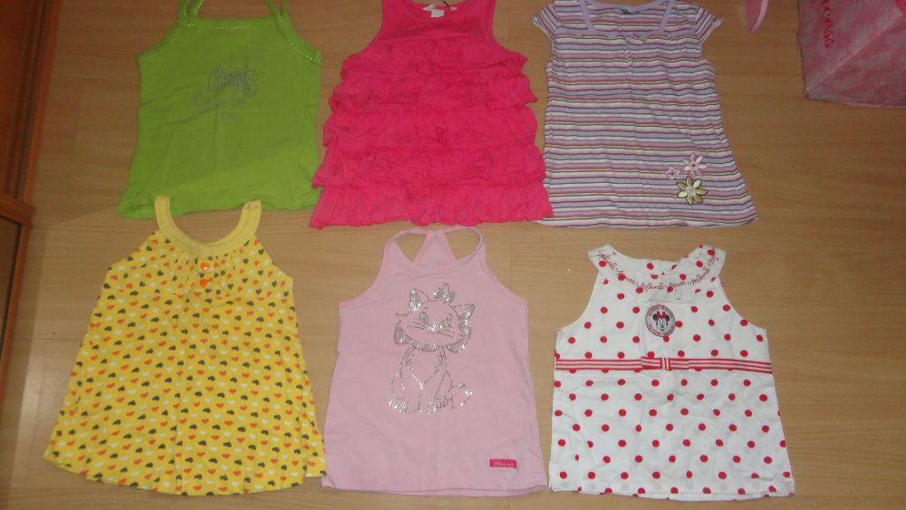 Bluzeczki z krótkim rękawkiem roz.110-116 cm ,zestaw