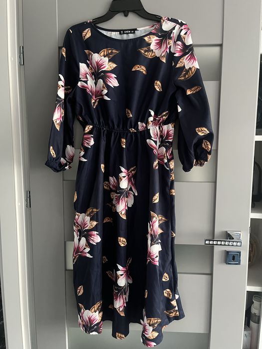 Shein sukienka kwiaty roz.40