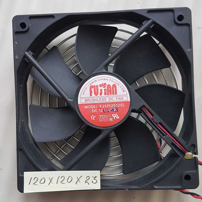 Wentylator wiatrak komputerowy  DC-12V 0/10A