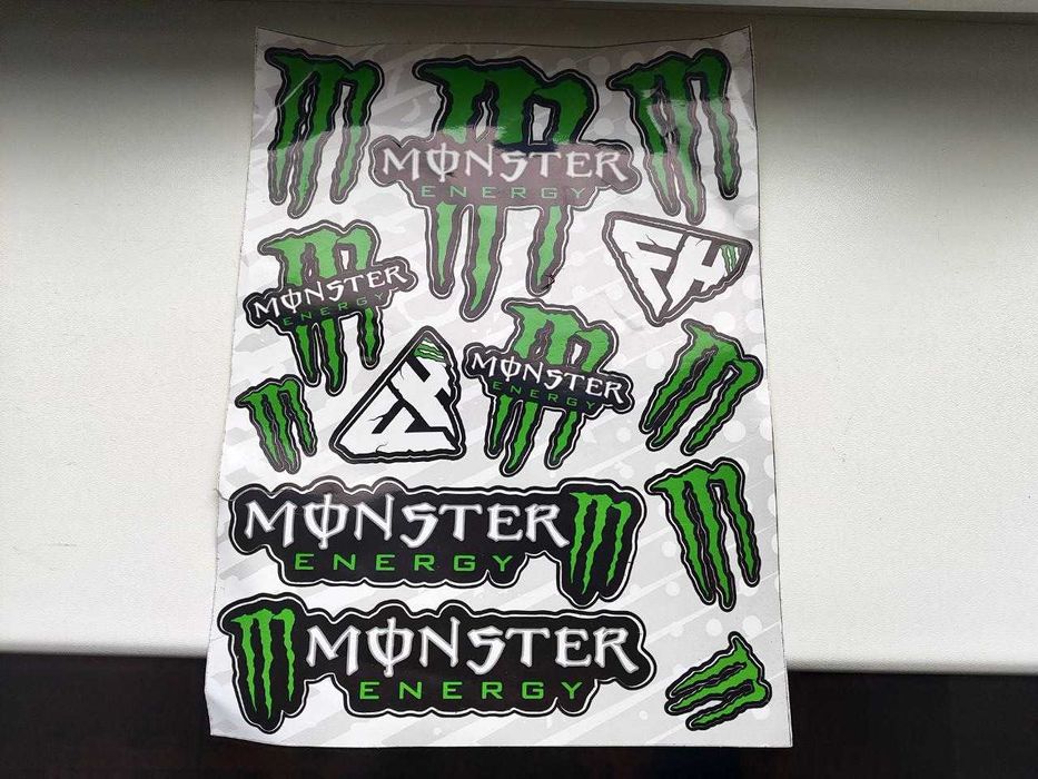 Наклейки вінілові monster energy для мото, скутера, мопеда