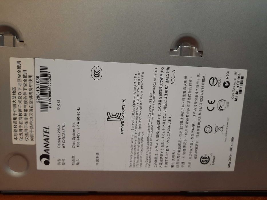 Комутатор, маршрутизатор Cisco Catalyst 2960S 48GigE, 4xSFP LAN Base