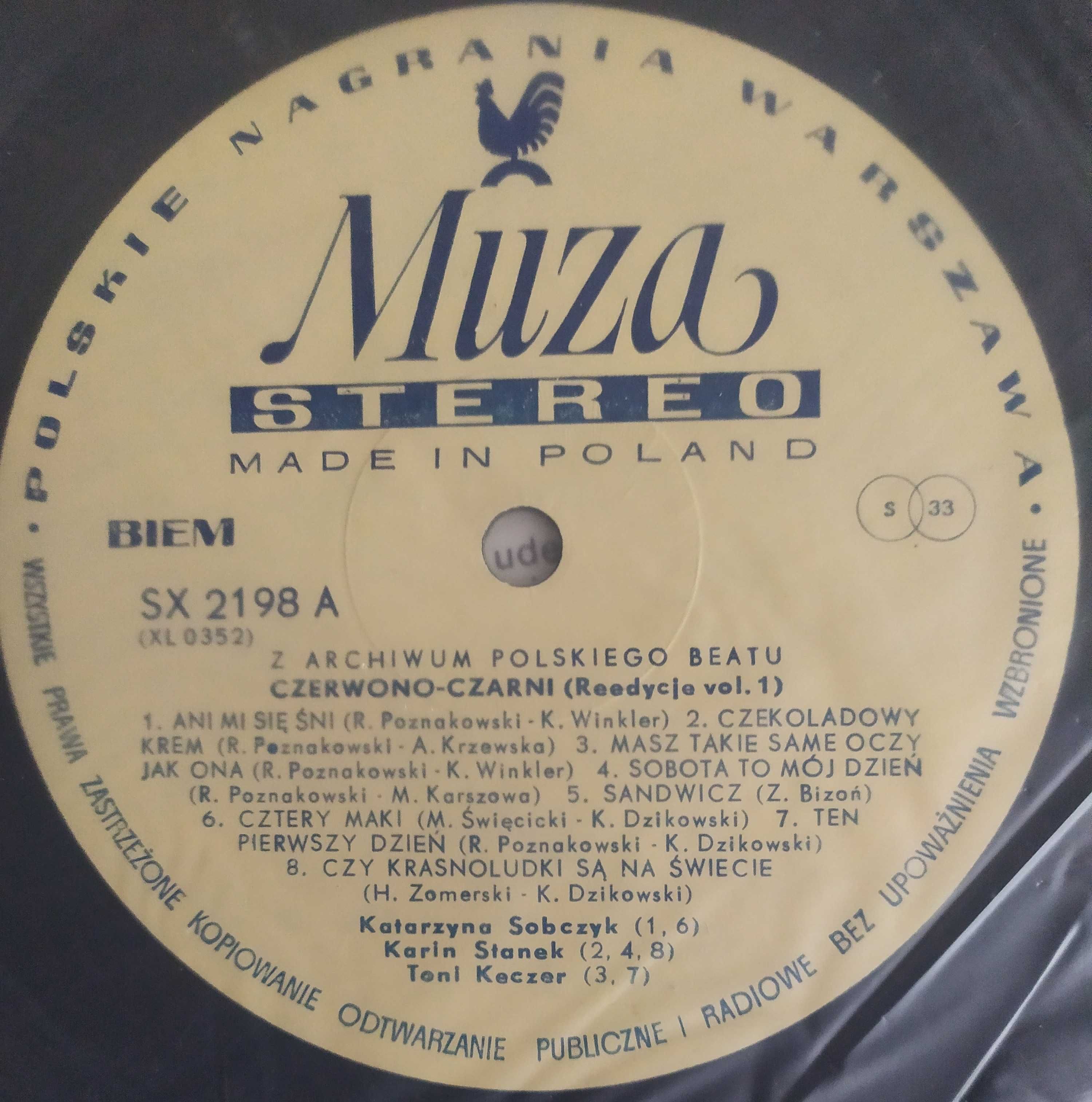Czerwona-czarny. LP. EX.  Z archiwum Polskiego Beatu. Vol. 1
