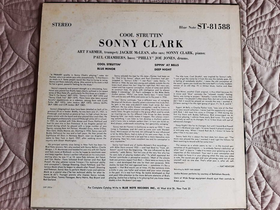 Sonny Clark - Cool Struttin`- Japão - Blue Note - Vinil LP Jazz
