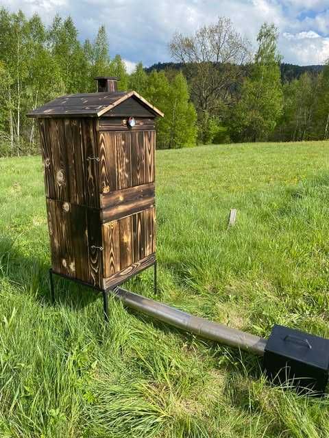 DUŻA Tradycyjna  wędzarnia  drewniana IMPREGNOWANA Cały zestaw+Gratisy