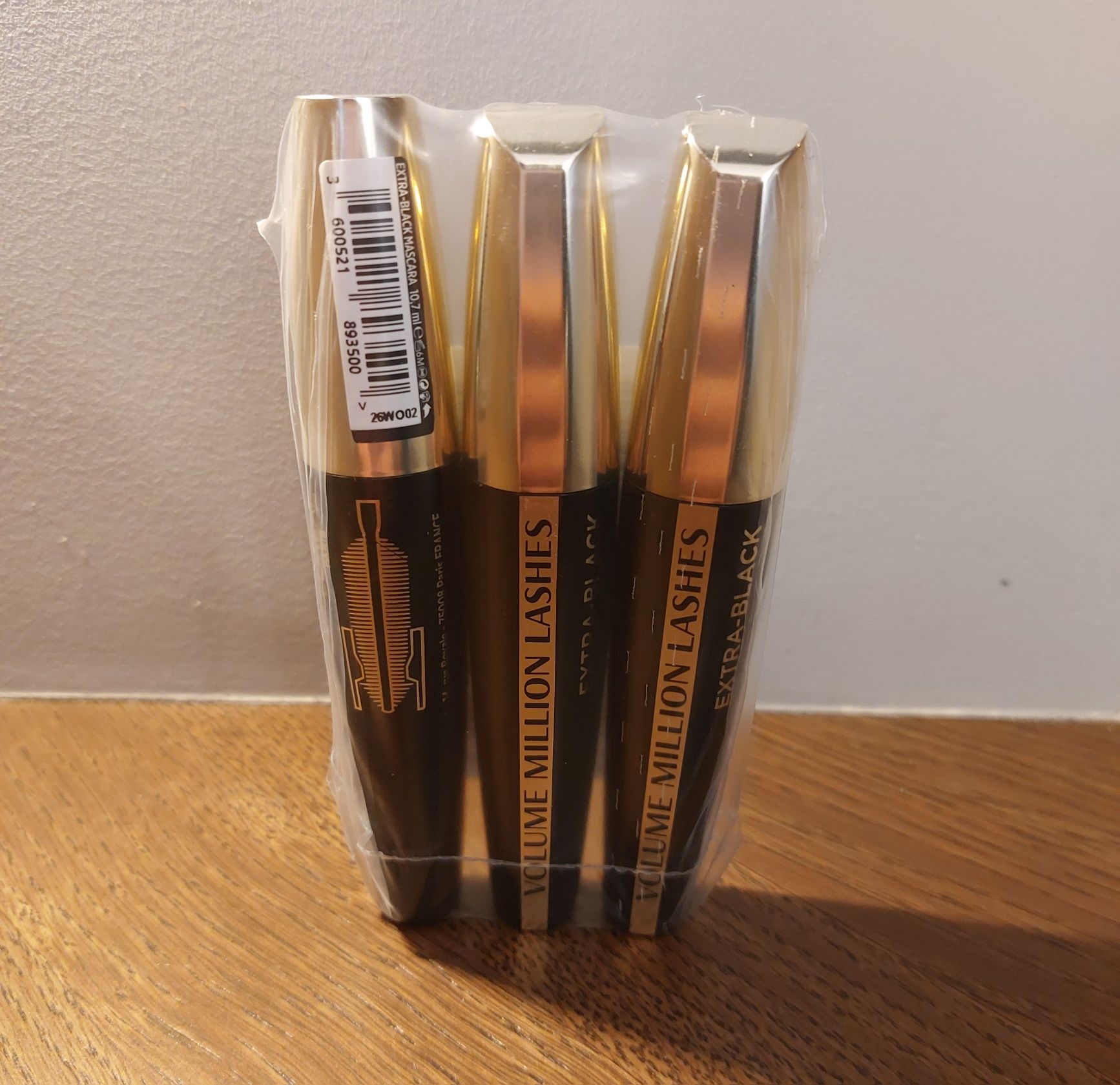 3x L'Oréal Paris Volume Million Lashes Extra Black-tusz do rzęs