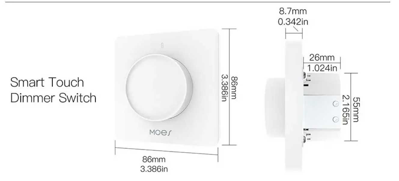 Moes Zigbee оборотний диммер 220v розумний будинок