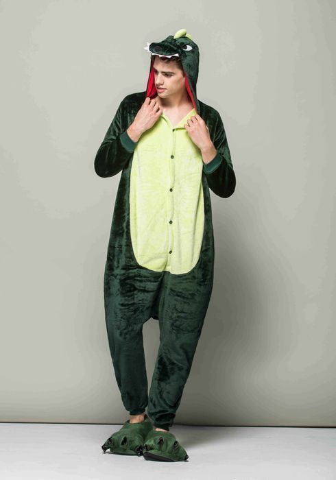 Piżama Onesie Kigurumi Kostium Przebranie Dinozaur M: 155-165cm