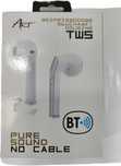 ART Słuchawki BT z mikrofonem TWS (microUSB) Białe