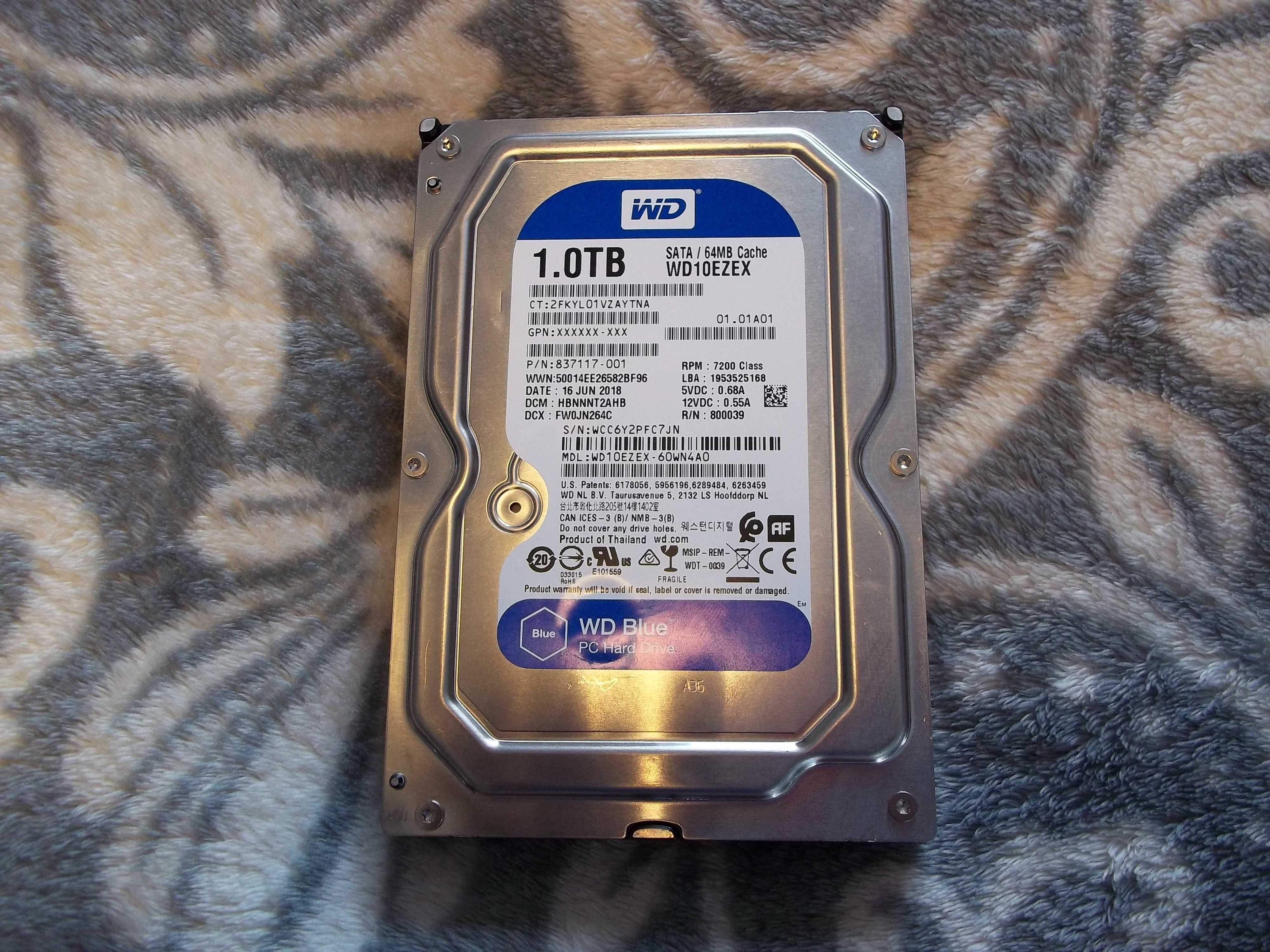Жорсткий диск з віндовсом 10 Western Digital Blue 1TB WD10EZEX