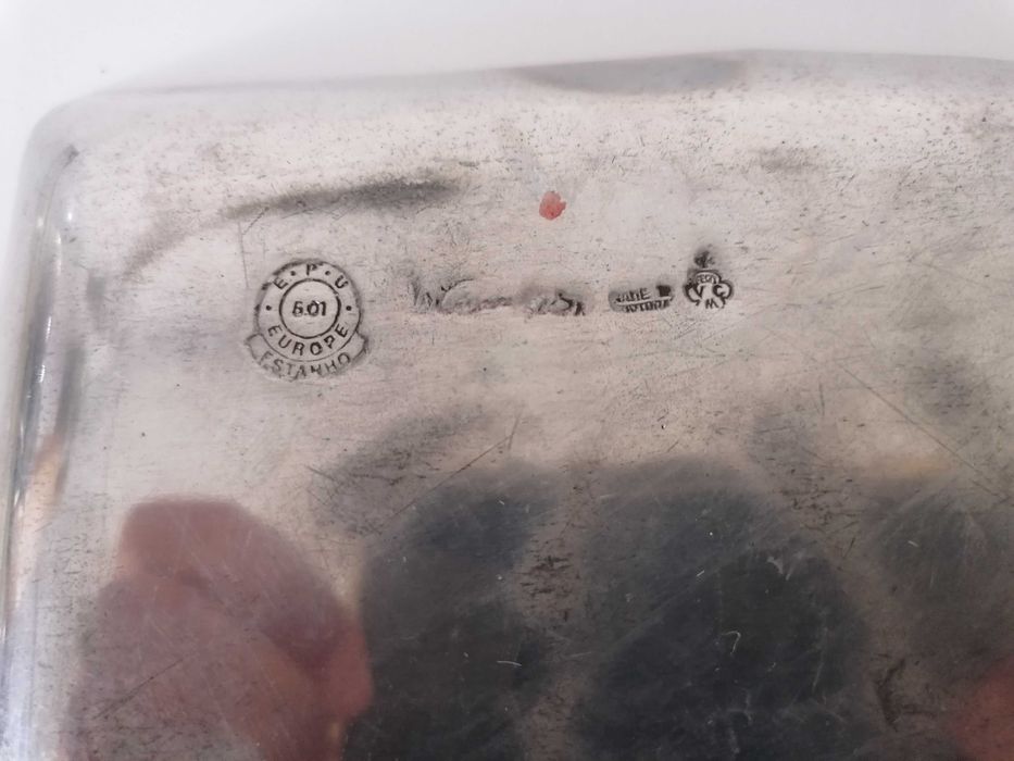 3 artigos: Taça prato cinzeiros castiçal em estanho 99%