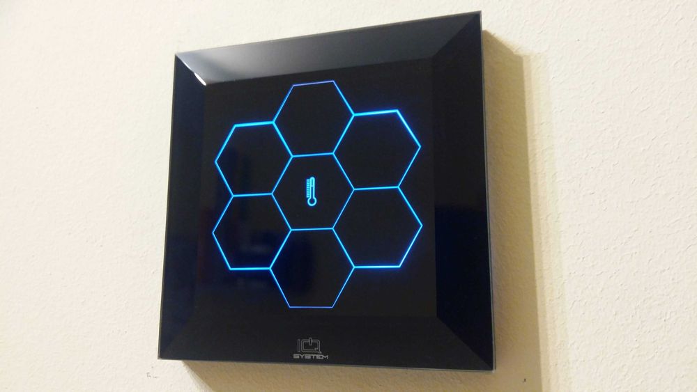 Wyłącznik dotykowy szklany POLSKI 12/24V, dowolne ikony/piktogramy