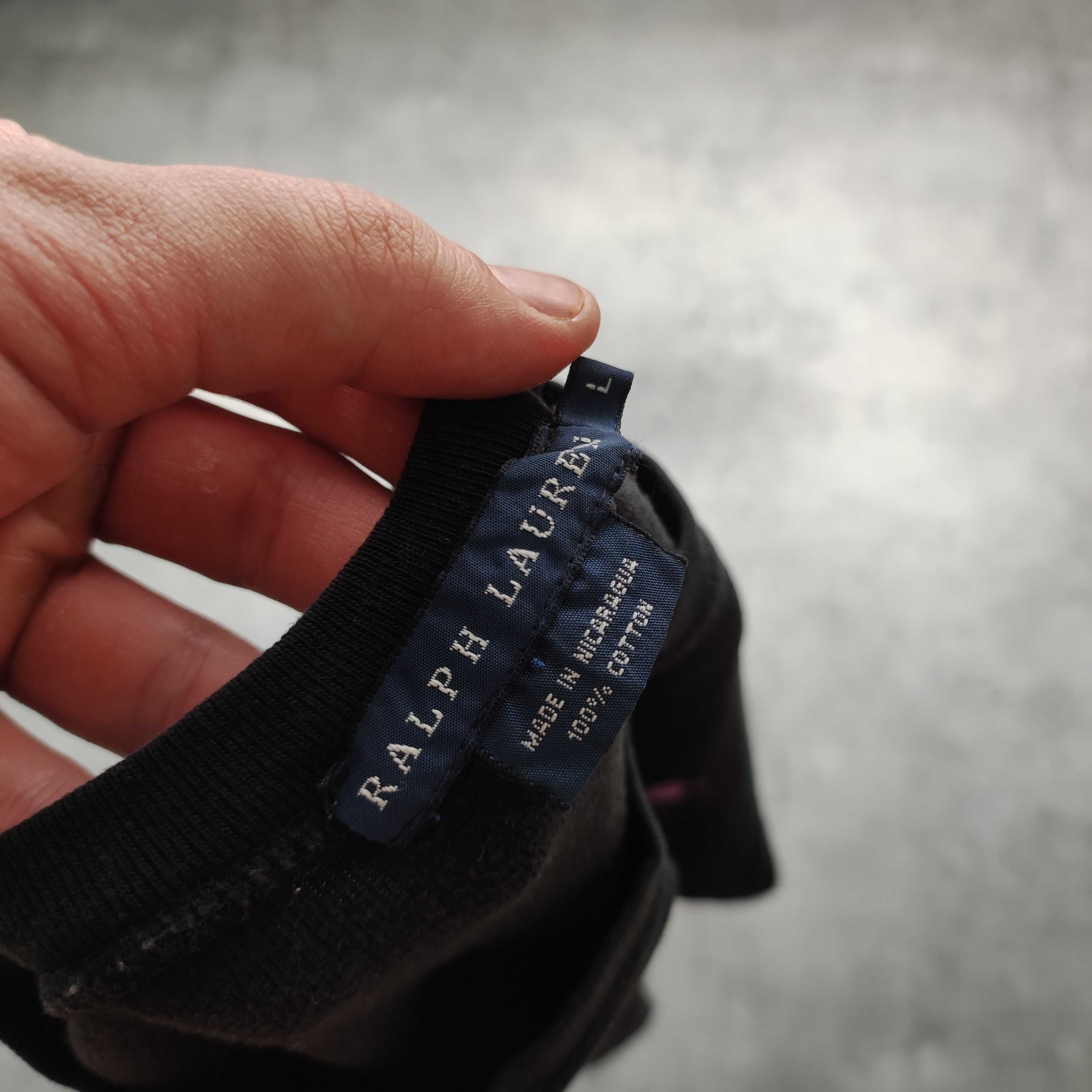 DAMSKA Koszulka Bawełna PREMIUM Czarna Konik Haft Polo Ralph Lauren