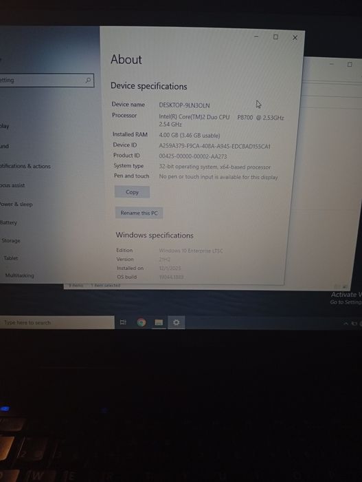 Portátil Dell E5400 4Gb RAM SSD 64gigas Windows 10