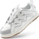 Nowe sneakersy damskie DREAM PAIRS podeszwa TPR białe srebrne 38,5
