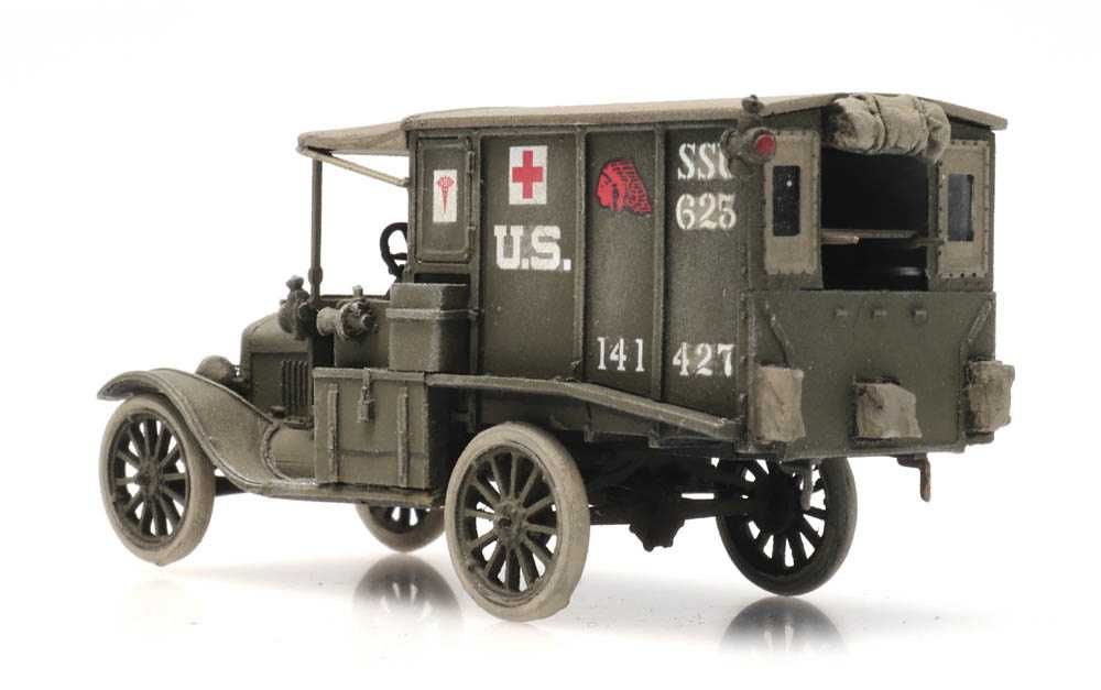 model diecast Artitec H0 1:87 sanitarka wojskowa T-Ford I WŚ