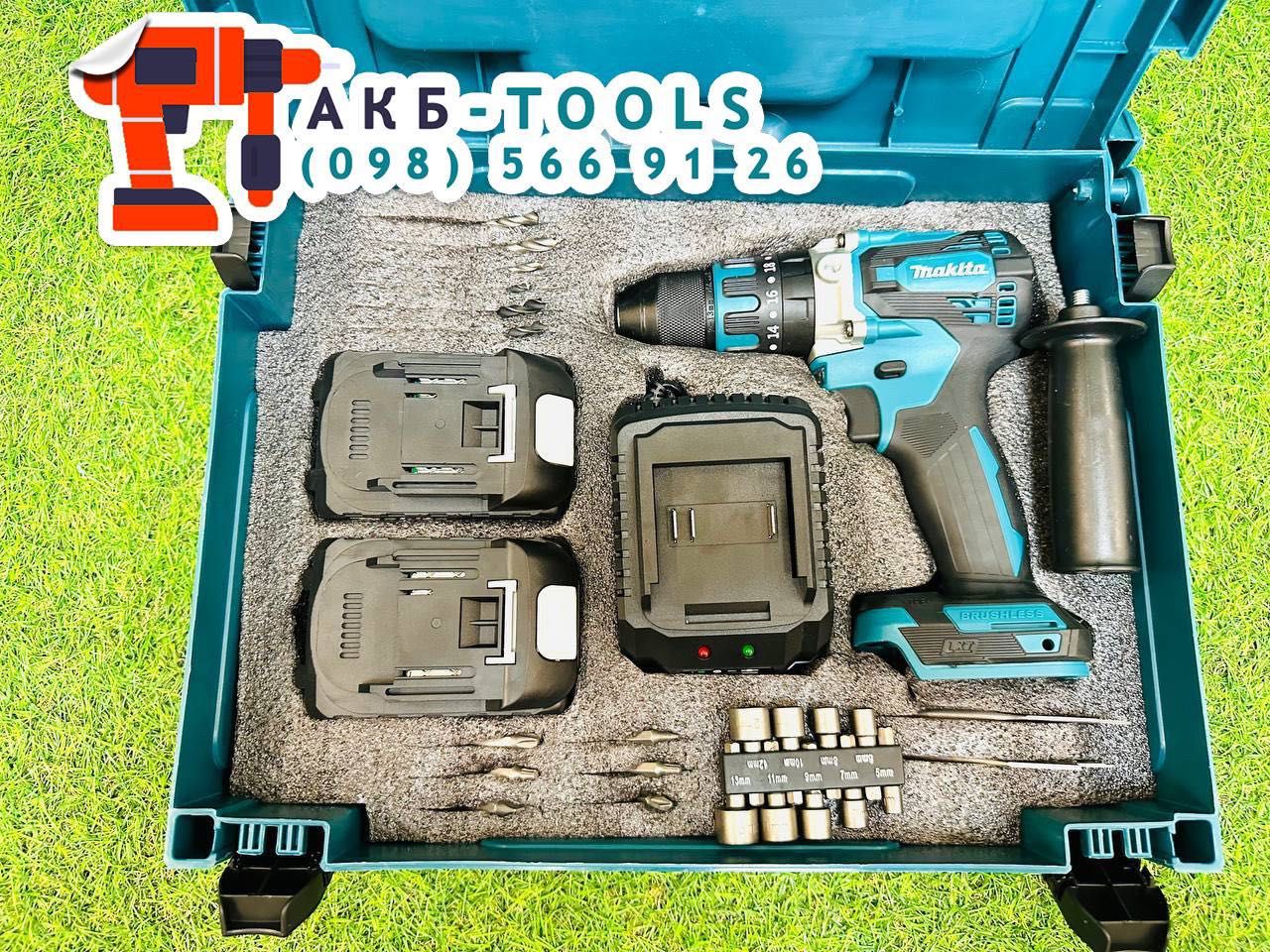 Акумяторний Шуруповерт Makita DHP485BL 36/8A Аккумуляторный Шурупокрут