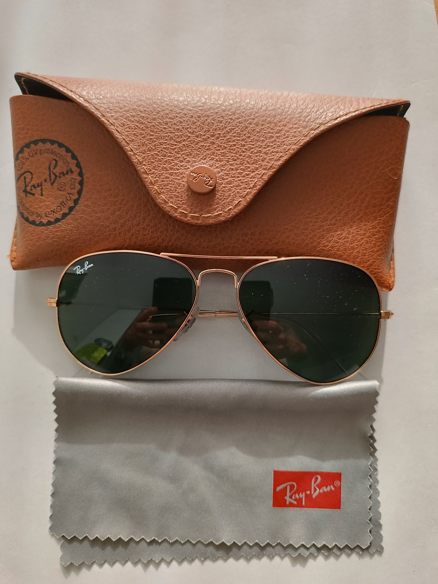 Sprzedam okulary przeciwsłoneczne aviator Ray ban rozmiar 55