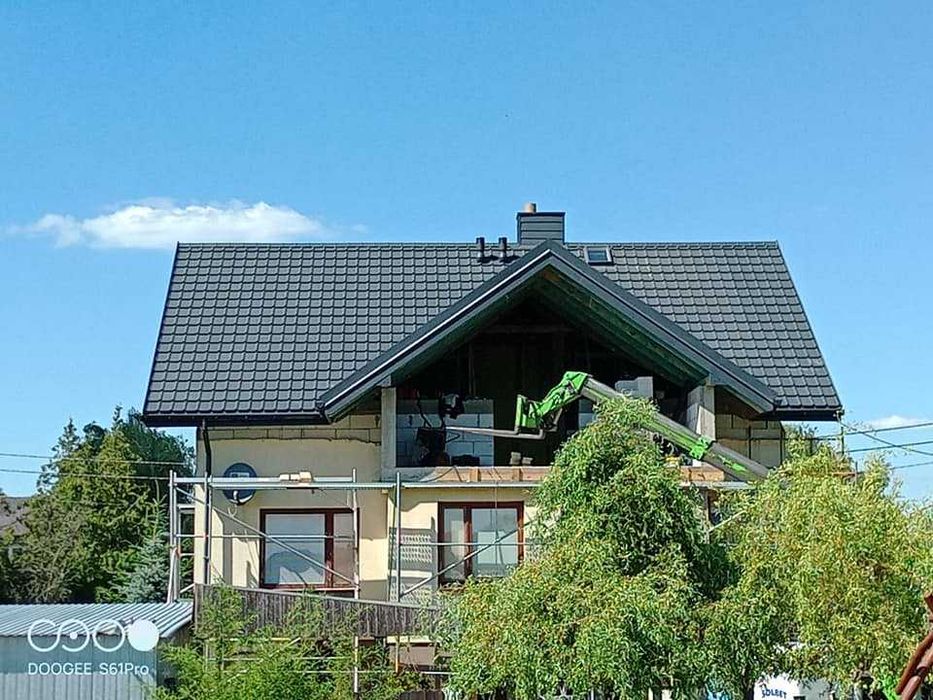 Budowa domu, budynki gospodarcze , więźba dachowa, pokrycia dachowe