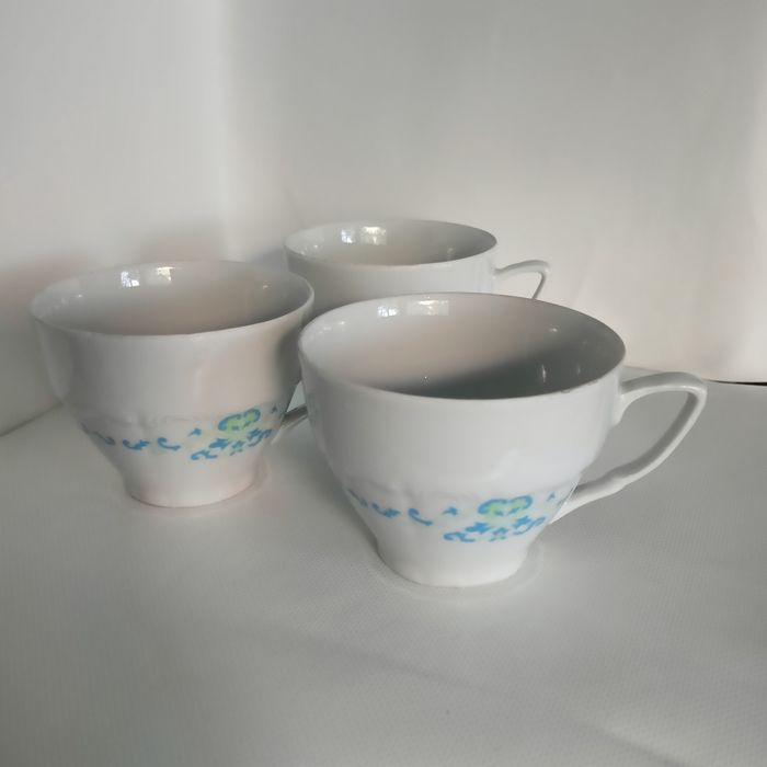 Zestaw filiżanki Bogucice PRL vintage retro porcelana