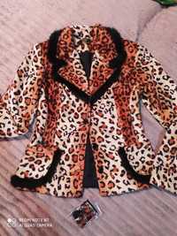 Пиджак леопардовой расцветки. 44-46 размер.